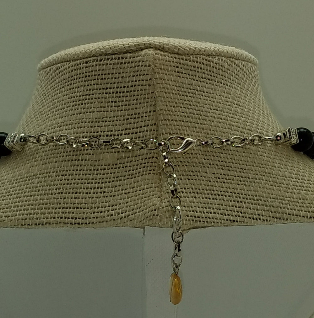 Onyx and Citrine Necklace