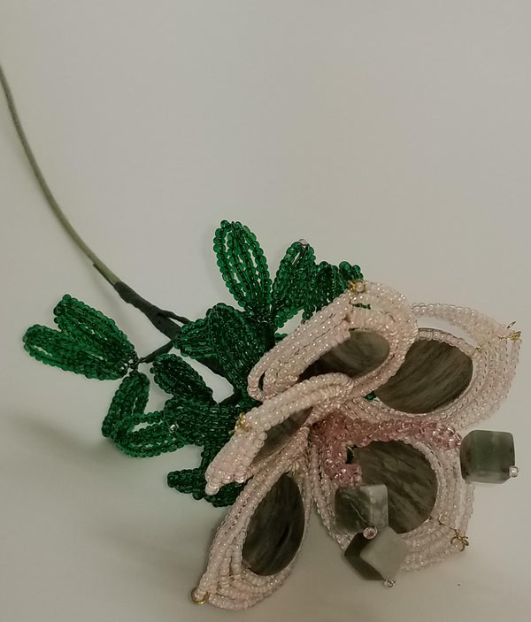 Silver Dollar Jasper Stone Flower